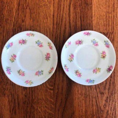 Image 1 of 2 Tuscan China saucers, small floral sprays. £3 ovno both.