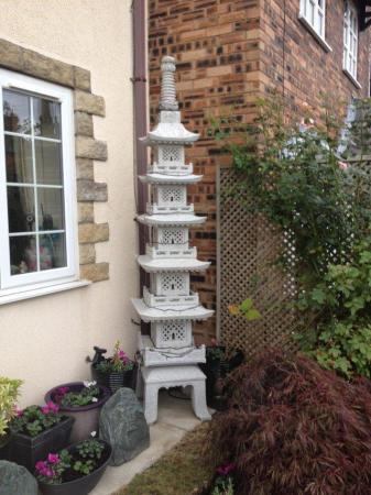 Image 2 of Solid Granite Hand Carved Pagoda