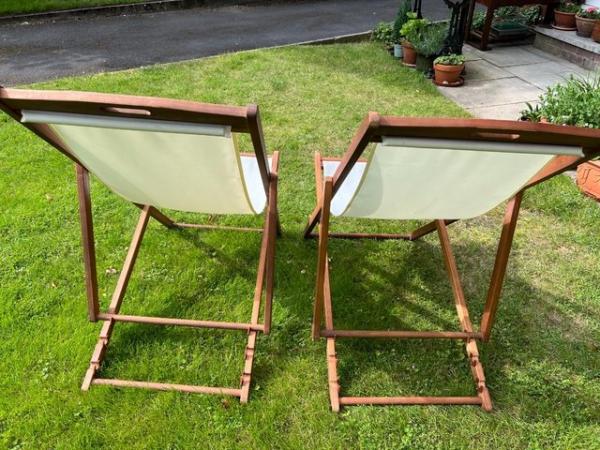 Image 1 of 2x Quality Deck Chairs in excellent condition..