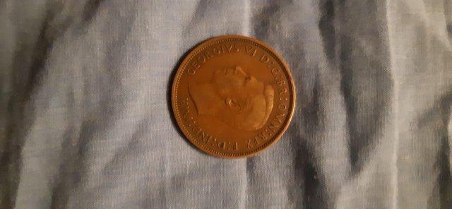 Image 2 of UK One Penny coin 1947 used but good condition.