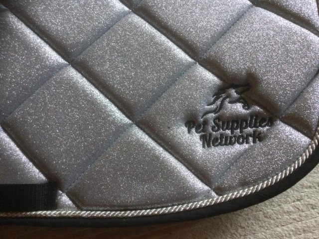 Preview of the first image of Super Sparkly Silver Saddle Cloth.