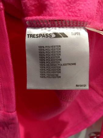 Image 7 of New Trespass Women's Pink Fleece Jumper AT200 UK 12 Medium
