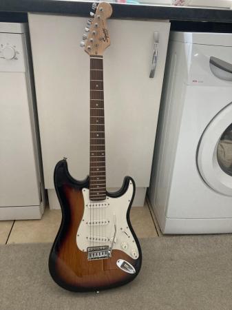 Image 1 of Fender Squier strat. Plus Marshall MG15 CFX and other kit.