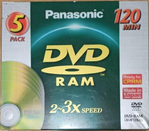 Image 1 of Panasonic DVD-RAM 5 pack (Incl P&P)