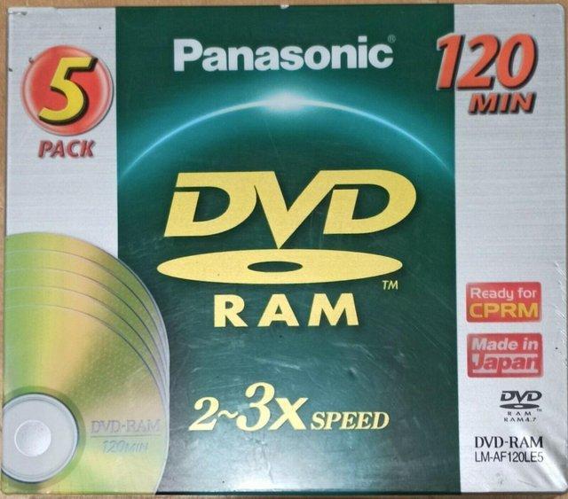 Preview of the first image of Panasonic DVD-RAM 5 pack (Incl P&P).
