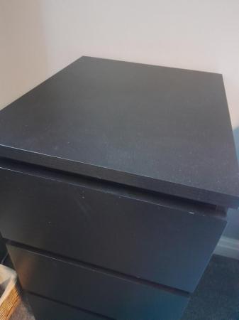 Image 1 of Ikea Malm 3 drawer black