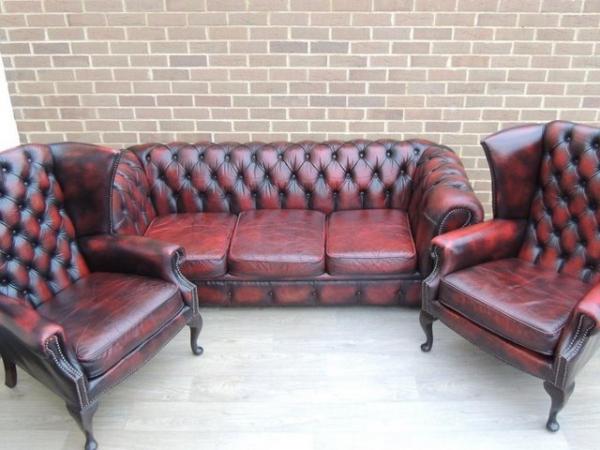 Image 8 of Chesterfield Vintage 3 piece Suite (UK Delivery)