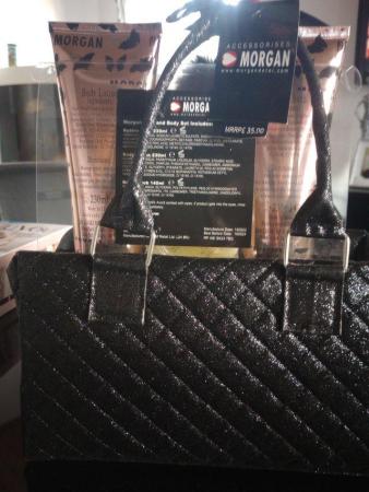 Image 1 of Black Morgan handbag with accessories