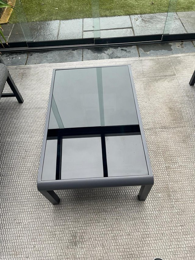 Preview of the first image of Conservatory sofa, two chairs and table.