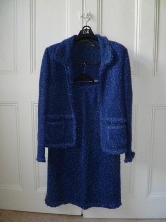 Image 1 of Blue Liola skirt and jacket, size 16 price inc P&P