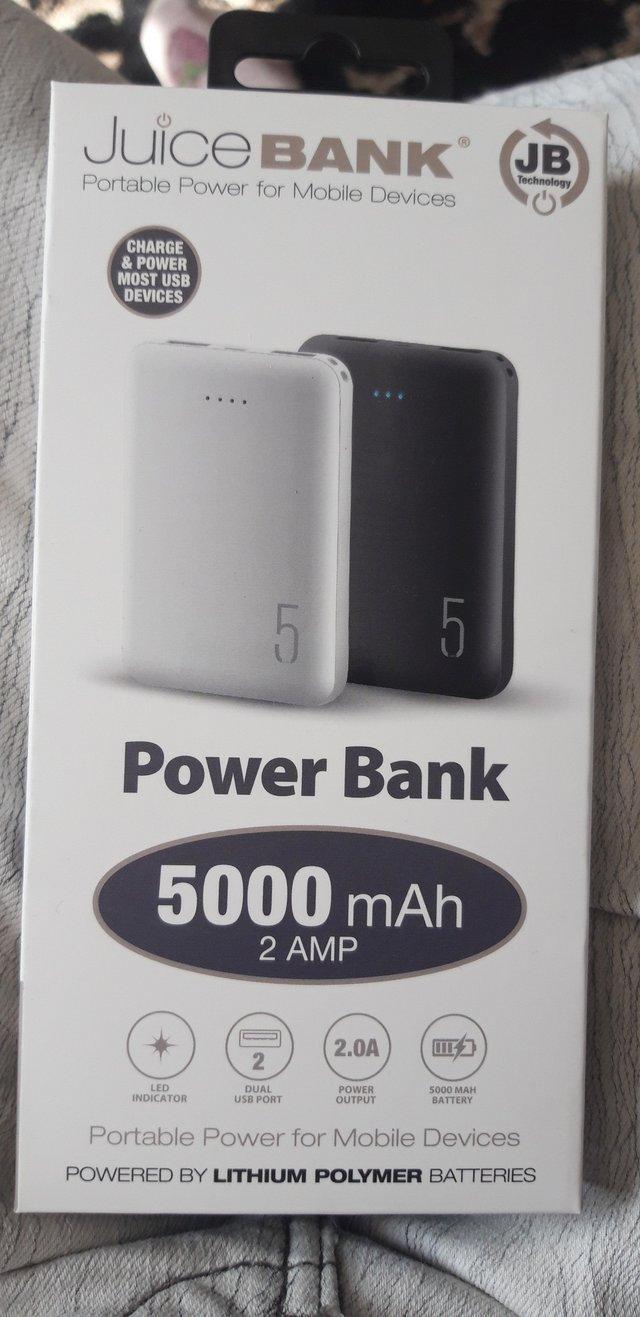 Preview of the first image of Power Bank 5000 Mah 2 Amp New Boxed.