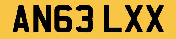Preview of the first image of AN63LXX Number Plate Private Personalised Registration.