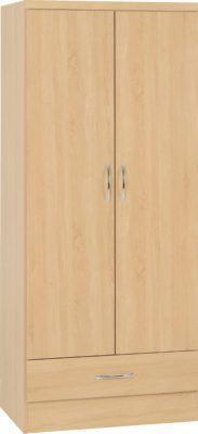 Preview of the first image of NEVADA 2 DOOR 1 DRAWER  WARDROBE IN SONOMA OAK.