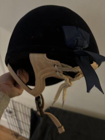 Image 2 of Caldene navy and beige riding hat