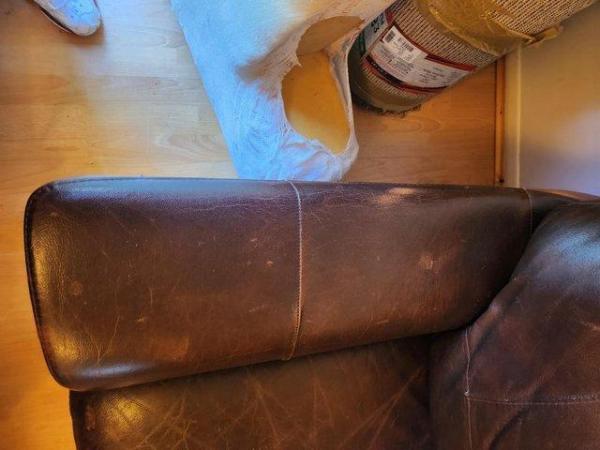 Image 3 of Italian genuine leather 3 seater sofa,