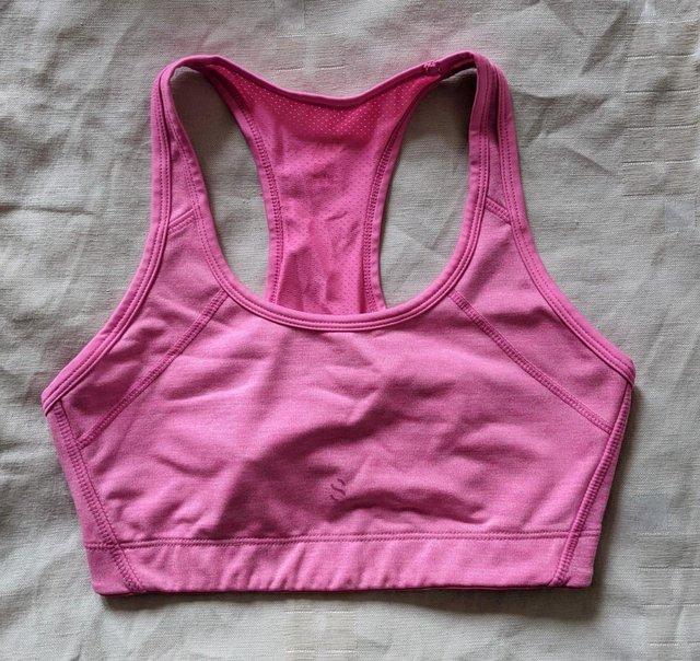 Preview of the first image of H&M Ladies Pink M | Medium Support Sports Bra.