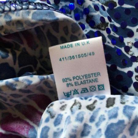 Image 5 of Stunning Vtg 90s NEW LOOK Blue & Purple Sequin Strappy Top