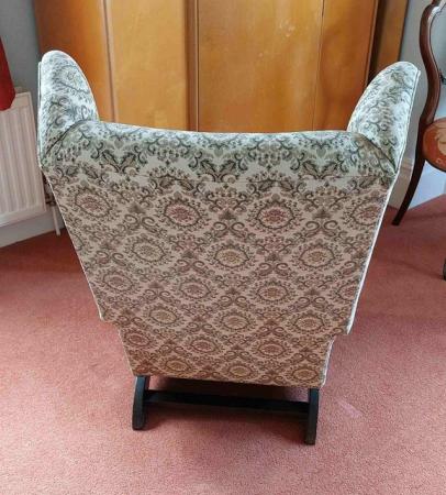 Image 5 of Wooden and Upholstered Rocking Chair