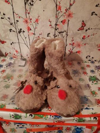 Image 2 of Slippers boots reindeer boots fluffy boots