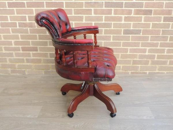 Image 6 of Chesterfield Ox Blood Captains Chair (UK Delivery)