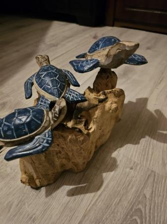 Image 4 of Turtles sculpture hand made wood carved