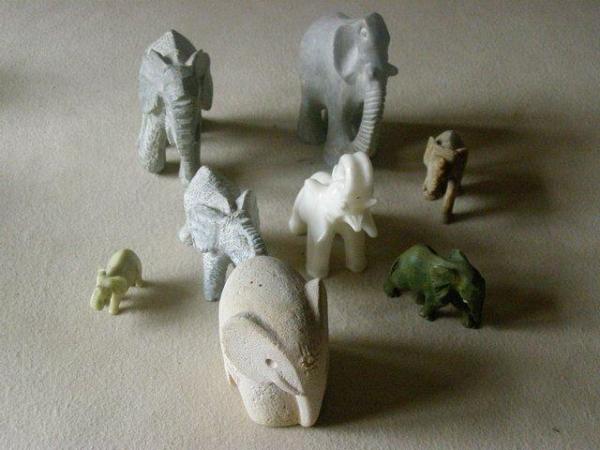 Image 1 of Five stone elephants - great gift for collector