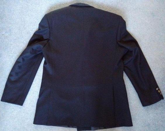 Image 2 of Dunn & Co. navy double-breasted suit wool jacket- size 40L