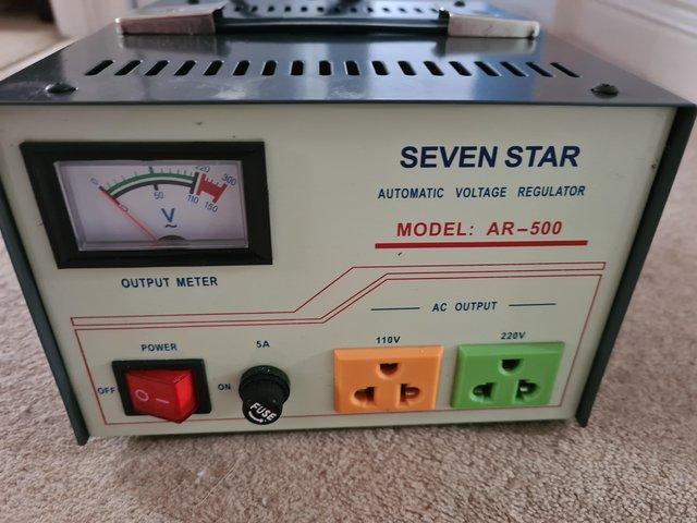 Preview of the first image of Seven Star AR500 automatic voltage regulator.