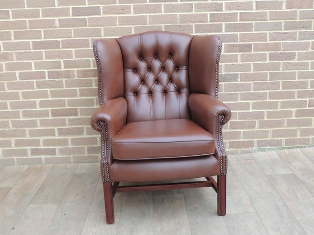 Preview of the first image of Chesterfield High Back Armchair (UK Delivery).