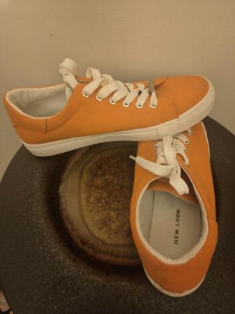 Image 2 of New Look orange canvas shoes size 7