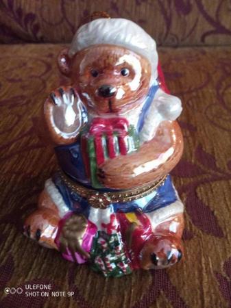 Image 3 of Teddy Bear Christmas musical/movement decoration & gift bag