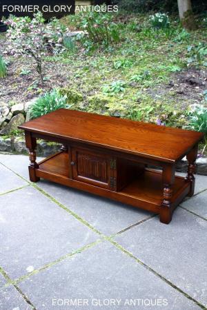 Image 89 of OLD CHARM LIGHT OAK LONG WINE COFFEE TABLE CABINET TV STAND