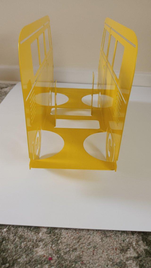 Preview of the first image of VW yellow camper van magazine rack.