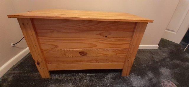 Preview of the first image of For Sale - Pine Wood Ottoman.