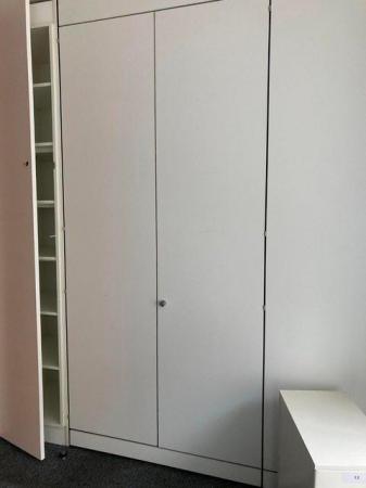 Image 19 of Lockable 4 door white office tall double cupboards/storage