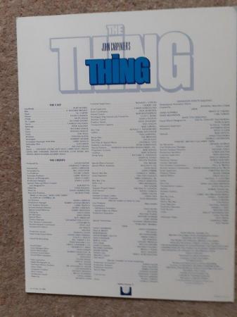 Image 2 of John Carpenters The Thing 1982 Original Credit Sheet Poster