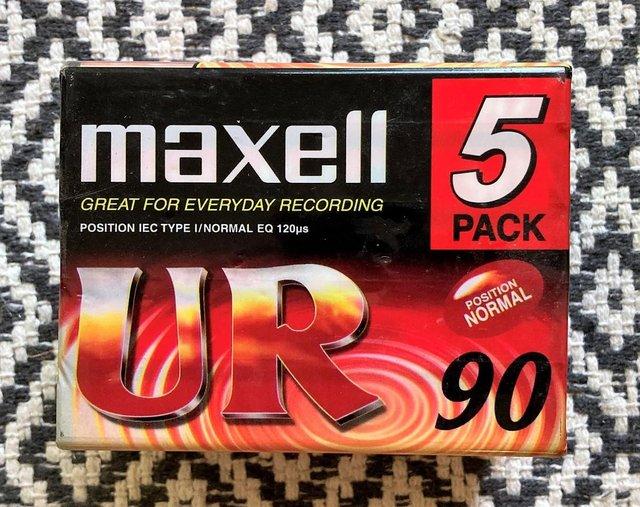 Preview of the first image of RARE SEALED NOS MAXELL UR90 1980s CASSETTE TAPES 90 HIFI.