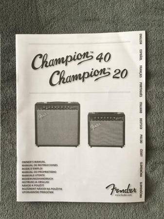 Image 3 of Fender Champion 20 guitar amplifier