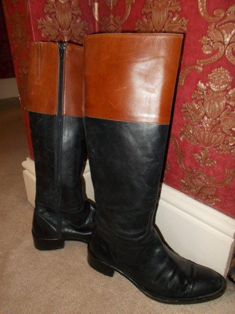 Preview of the first image of Stylish riding/country/fashion, tall leather boots.