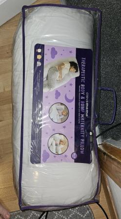 Image 1 of ClevaMama Therapeutic Body & Bump Maternity Pillow
