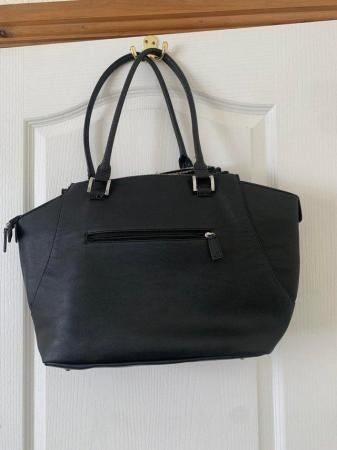Image 1 of Large black ladies handbag by Fiorelli