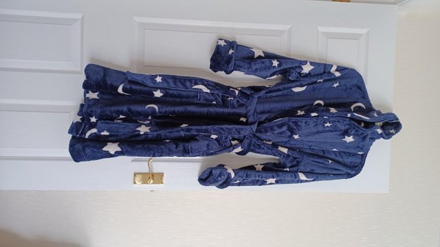 Image 2 of Iris & Lilly Navy Blue Dressing Gown / Bath Robe size 14-16