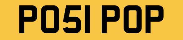 Preview of the first image of PO51POP Number Plate Private Personalised Registration.