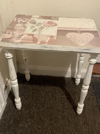 Image 1 of Small side table shabby chic