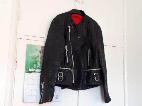 Image 3 of Ladies Black Leather Bike Jacket