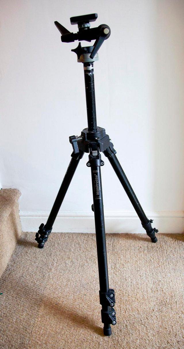 Preview of the first image of Manfrotto 055B Professional Tripod + #115 3-Way Head..