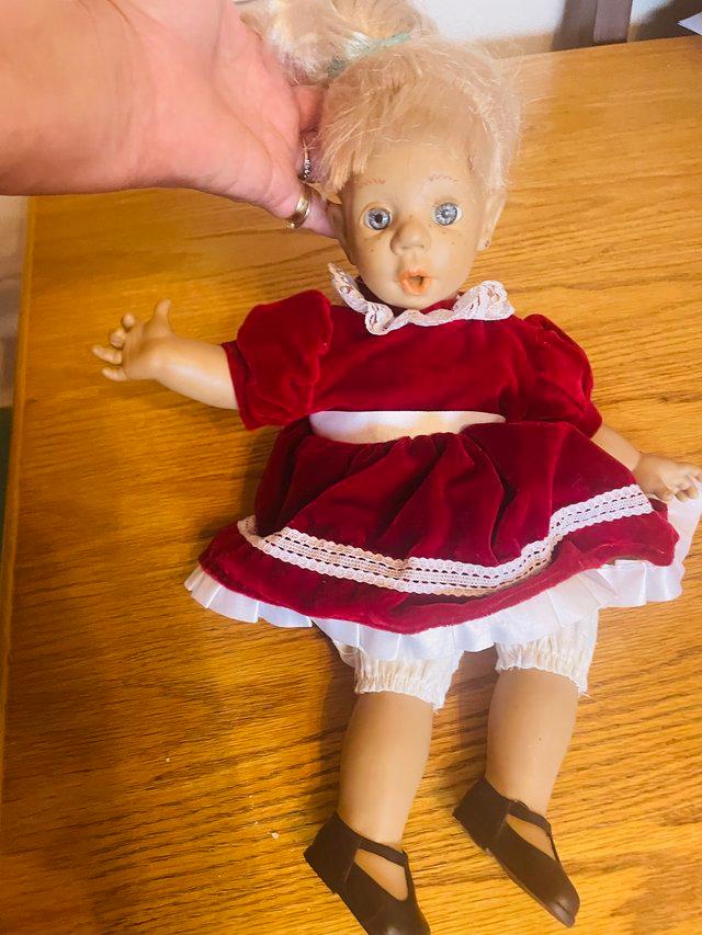 Preview of the first image of Vintage expression doll in good condition.