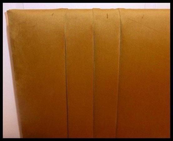 Image 5 of Double 4' 6" Golden Brown Fabric Headboard (unused)
