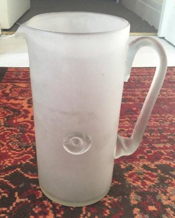 Image 1 of Vintage Handmade Sherekat Art glass jug