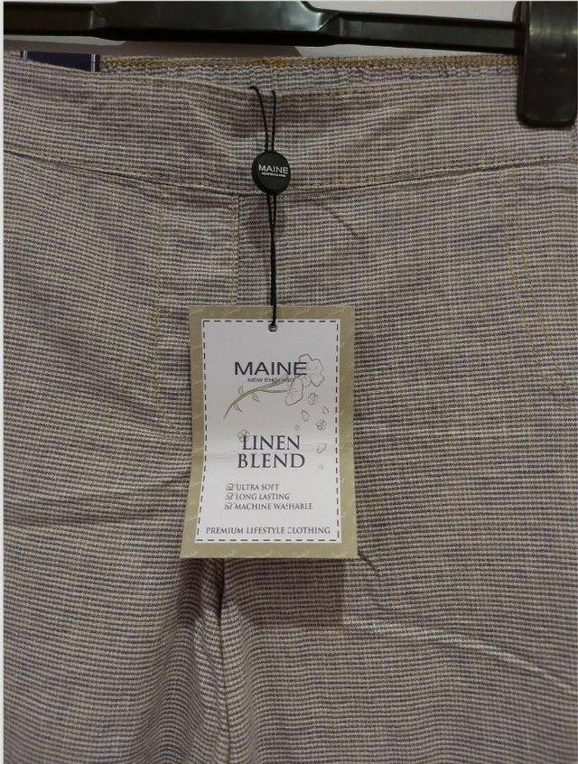 Preview of the first image of New Maine New England Women's Linen UK 12 Cropped Trousers.